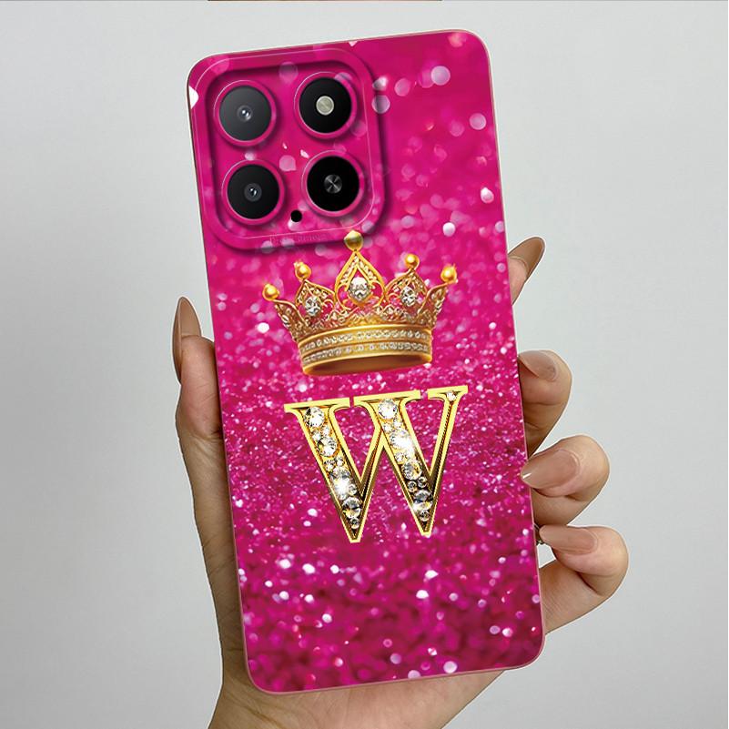 Casing For Honor X5b 2024 Phone Case Crown Letters Silicone Soft Full Protective Back Cover For HonorX5b X 5b+ Plus Coque Fundas