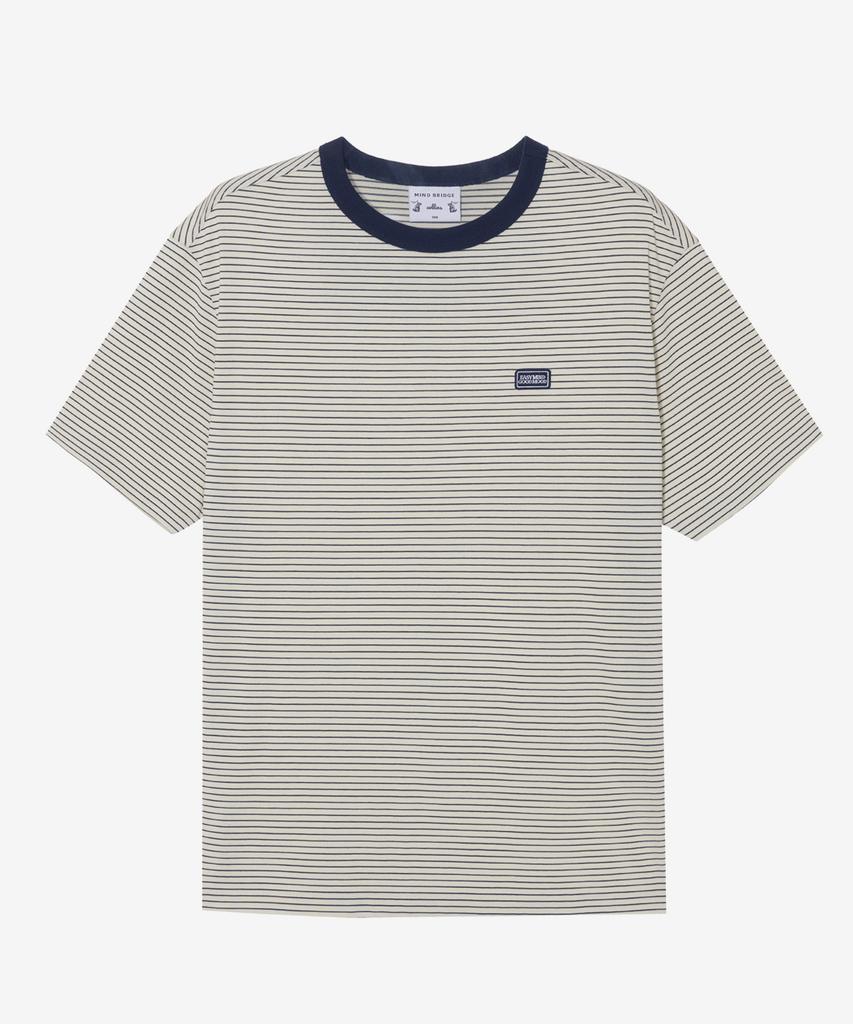 MINDBRIDGE [Collins] Cool Pin Stripe Oversized T-Shirt - 2 Colors