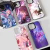 Coque de téléphone Yae Miko Genshin Impact pour iPhone 17 17Air 16 15 14 13 12 11 Pro Max Plus Colorée Argent