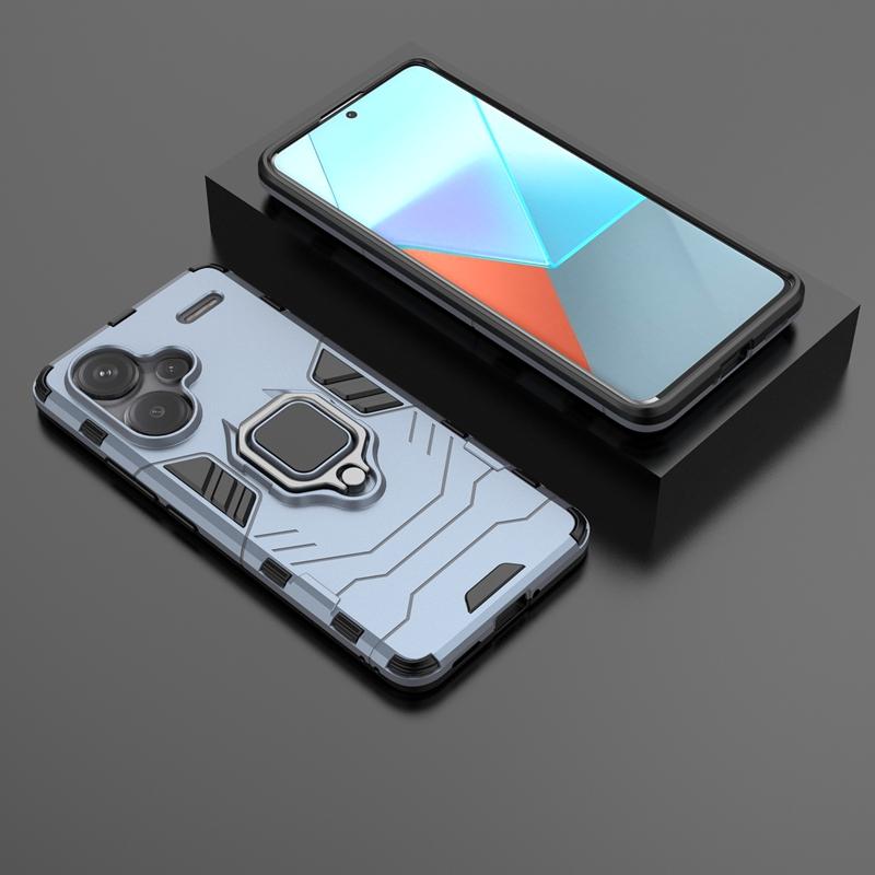 Kamera Stoßfest Armor Handyhülle Für Xiaomi Redmi Note 13 Pro 5G Pro+ Plus Redmy Note13 4G Magnetischer Ringständer Rückseite