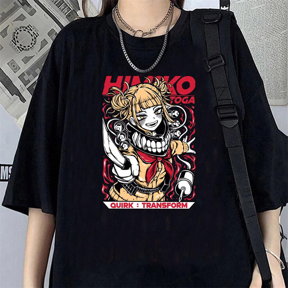 My Hero Academia Top T-Shirts Damen Punk koreanische Kleidung 2000er Pastel Grafik Y2k T-Shirt 80er Punk Retro Streetwear Grunge Bequem