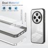 KEYSION Transparent Phone Case for Redmi 14C Soft TPU+PC Anti-slip HD Clear Shockproof Phone Back Cover for Xiaoami POCO C75