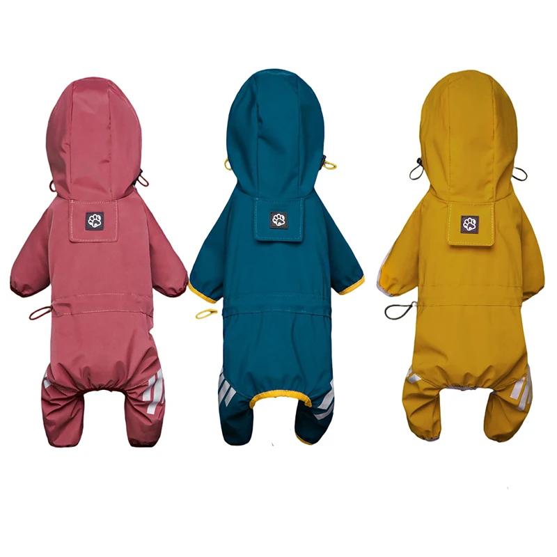 Waterproof Pet Clothes Puppy Raincoat Suitable For Small Medium Dogs Cats Hoodies Reflective Shih Tzu Overalls Chihuahua Pug Rain Coats Decor