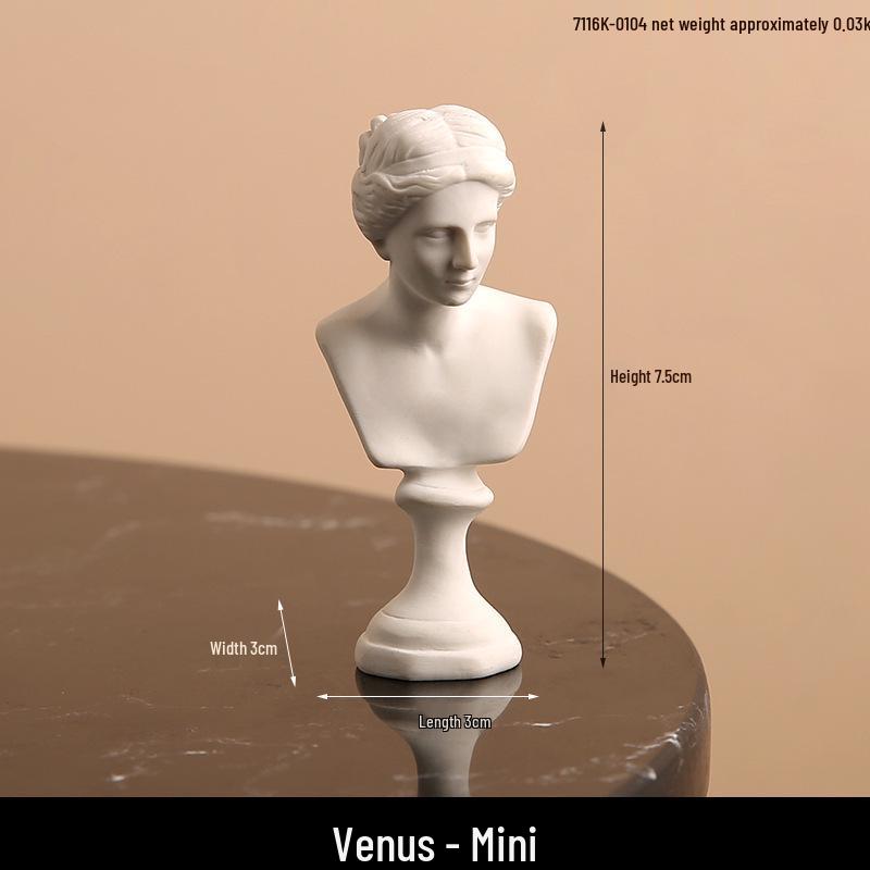 Nordic Greek Resin Sculpture: David Lyre & Woman Still Life Art