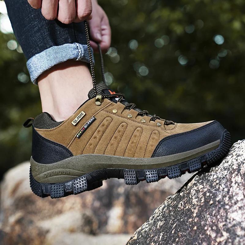 Men Hiking Shoes Low-top Casual Sports Shoes Women Comfortable Breathable Wear-resistant Outdoor Men Shoes Women