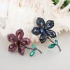Luxury Gun Black Flower Brooch Imitation Crystal High-end Women's Temperament Brooch Jacket Accessories