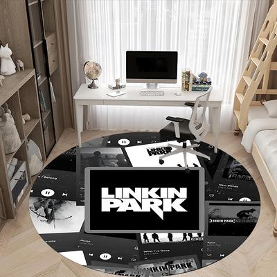 1pc Linkin Park Office Round Area Rug, Under Office Chairs Bedroom Living Room Home Decor, Room Decoa1016302