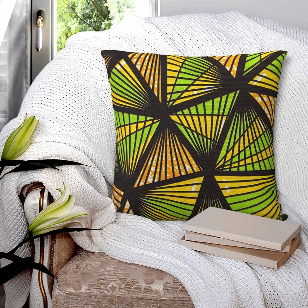 Kizomba Samakaka Ankara Print African Pattern Wax Design Square Pillowcase Cushion Cover Pillow Case Throw Pillow Cover