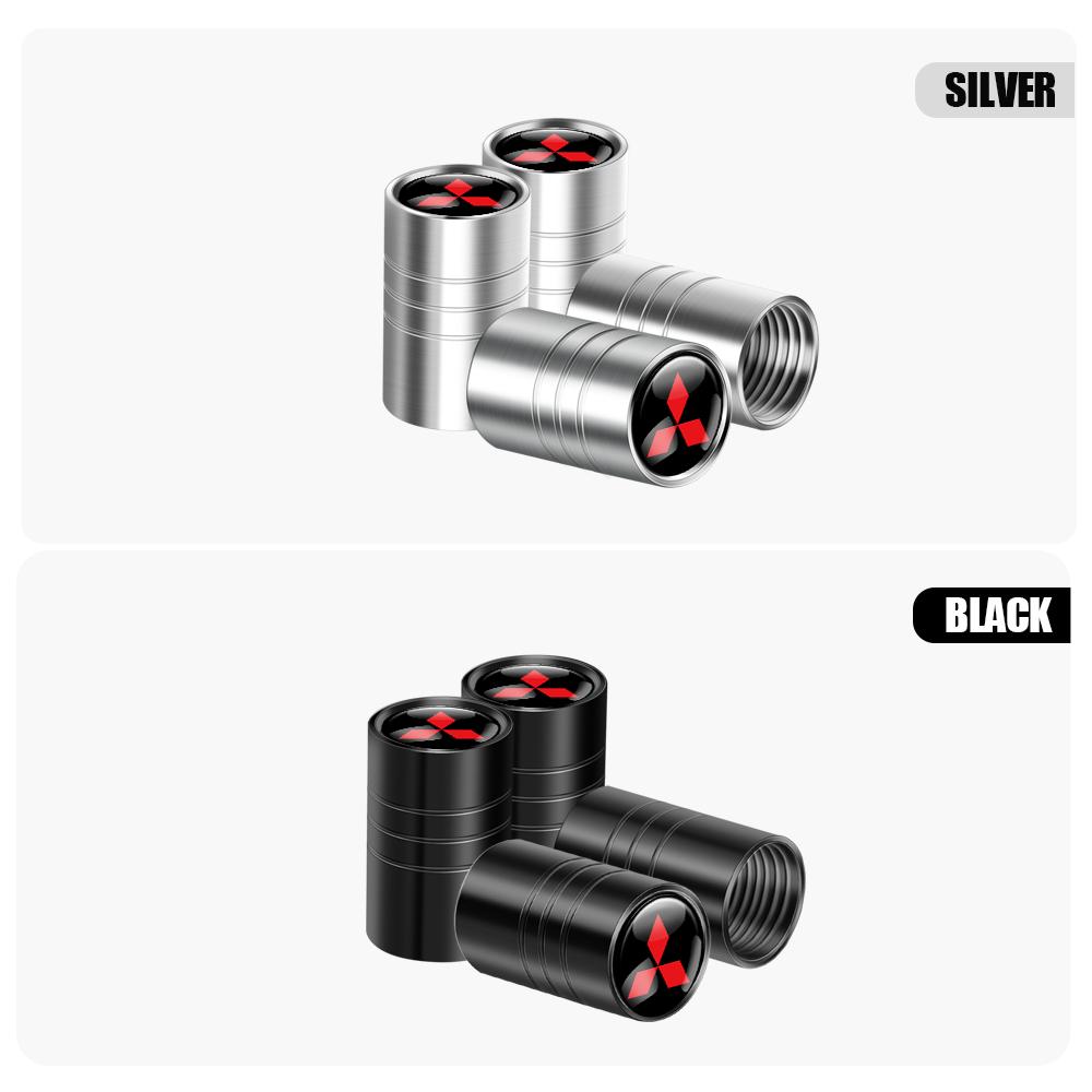 4Pcs 3D Car Metal Wheel Tire Valve Cap Badge Accessories For Mitsubishi X EX ASX L200 Colt Outlander Pajero Lancer Eclipse Cross Vhzh95