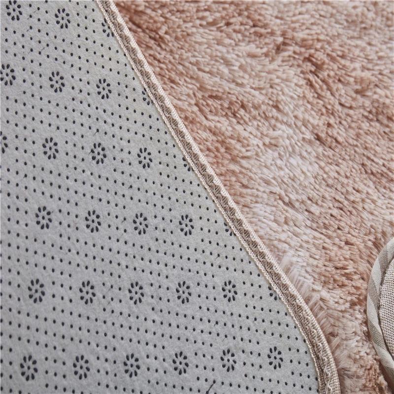 Soft Fluffy Carpets For Living Room Non -Slip Thick Velvet Oval Area Rugs For Bedroom Bedside Floor Mats Pets Kids Room Carpets