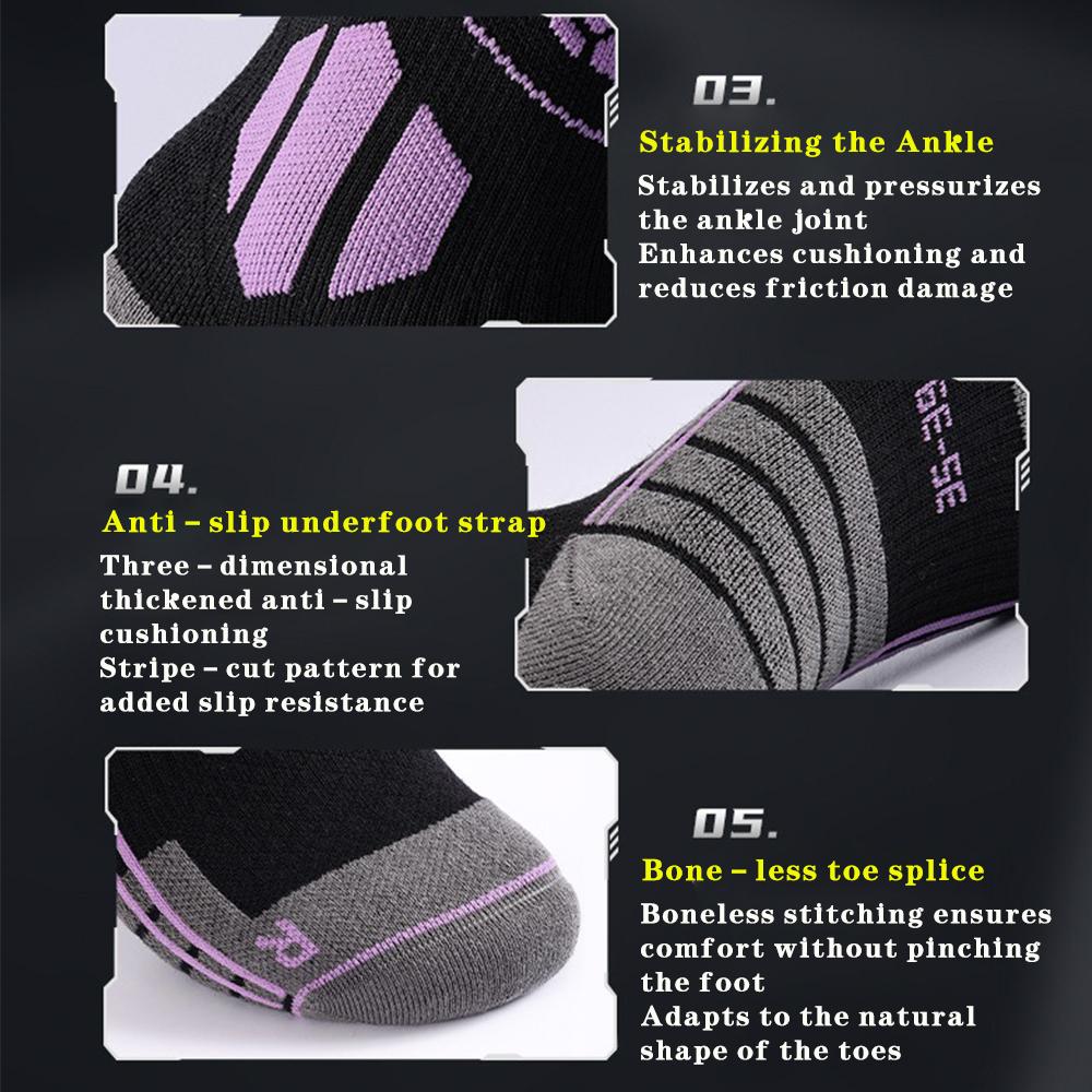 Merino Wool Socks Ski Socks for Men and Women, Breathable Compression Stockings, Thermal Socks, Warm Thick Winter Socks Knee High for Outdoor Sports