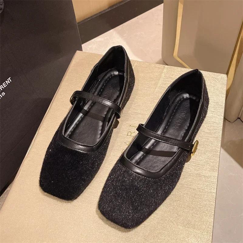 Ny Design Dam Ballerinaskor Fyrkantig Tå Leopardtryck Casual Skor Andningsbara Slip-on Utomhus Damer Mary Jane Skor Zapatos