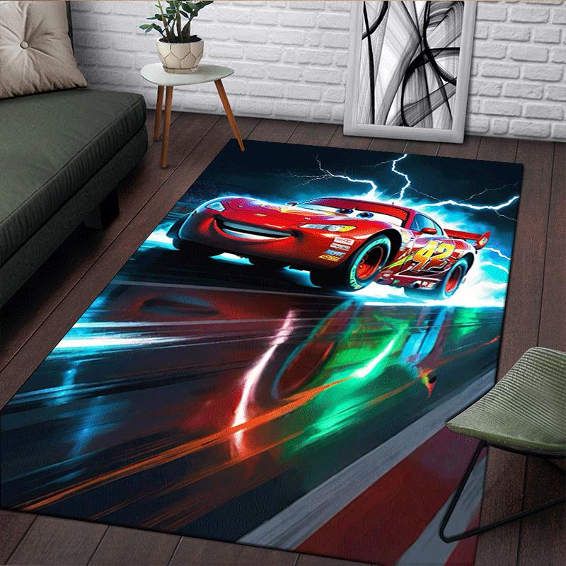 1 stuks Auto's Patroon Vloerkleed Zachte Flanellen Vloermat voor Woonkamer, Kantoor, Slaapkamer en Tapijt