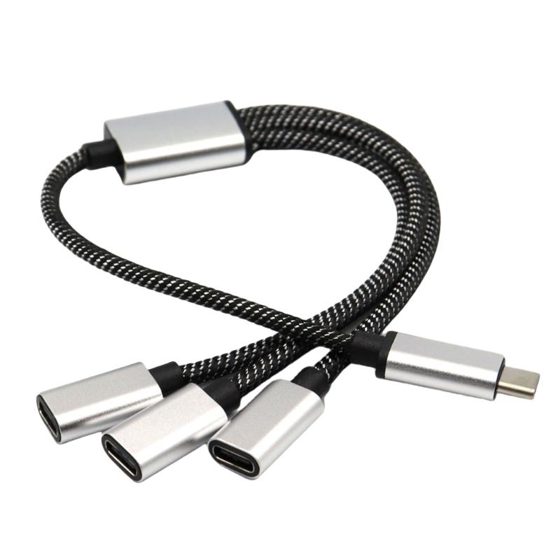 USB C Male To 2/3 USB C Female Splitter Converters Adapter Extension Connectors Cable for Charging and Data Transfer