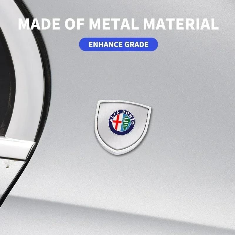 1/2pcs 3D Metal Car Styling Shield Emblem Badge Stickers For Alfa Romeo Giulia Giulietta 156 159 147 Mito Stelvio Sportiva GT Uln563