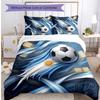 Set de așternut imprimat cu Fotbal Argentina, Set de 3 piese, Pătură de pat confortabilă și respirabilă, Cadou pentru casă nouă, Sărbători