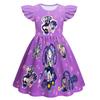 83042 Kids Girls Lily Lovebraids Print Ruffle Sleeves Cartoon Dress