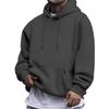Men's Pullover Hoodie with Adjustable Drawstring Hood and Pocket Casual Loose Fit Sweatshirt