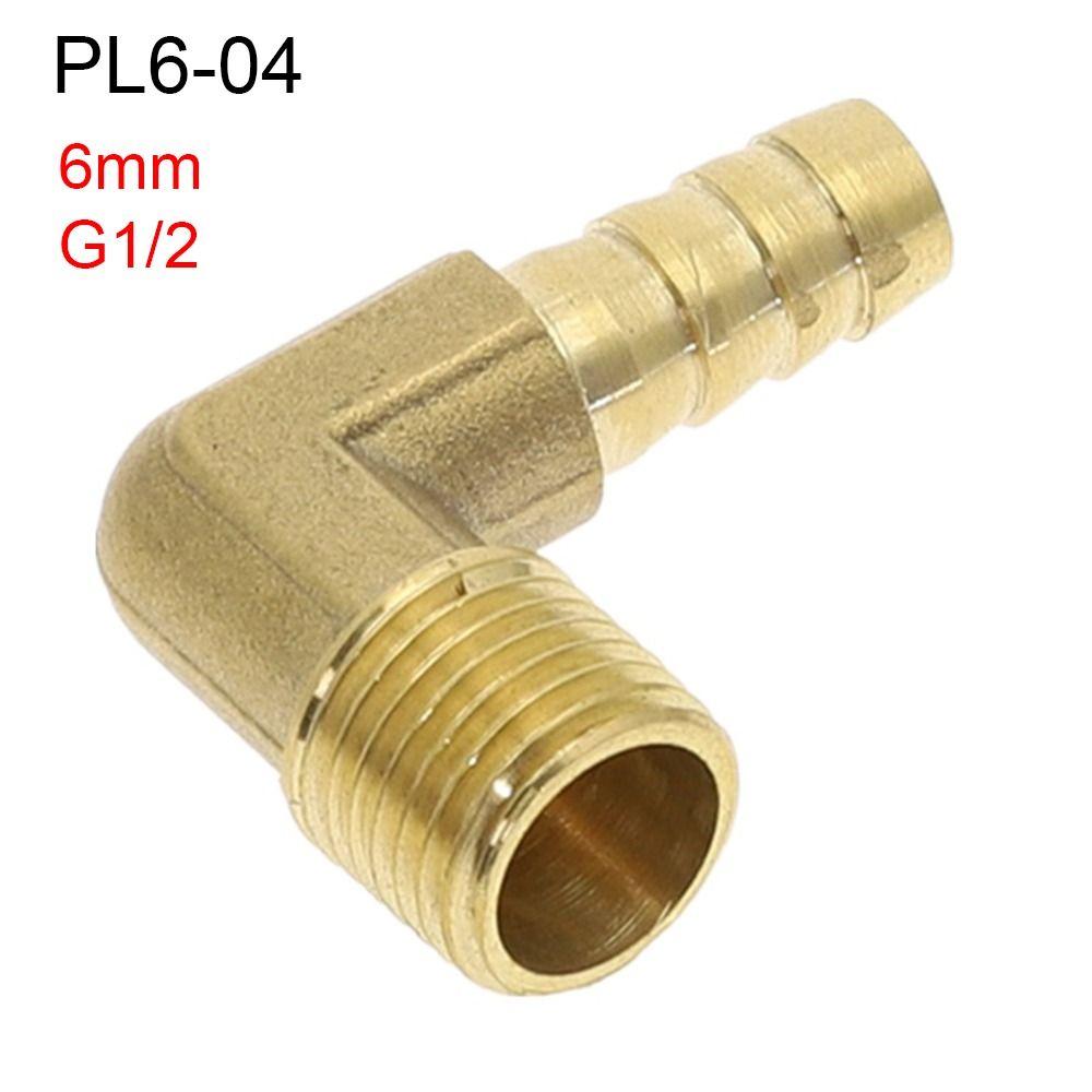 Brass Pipe Fitting PL Pipe Joint 90 Degree Elbow 1/8" 1/4" 3/8" 1/2" Hose Barb Brass Male Thread Coupler Connector Adapter Pipe