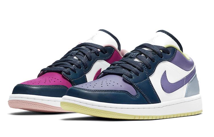 Air Jordan 1 Low Se 'Mismatched Purple Magenta' Damen DJ4342-400