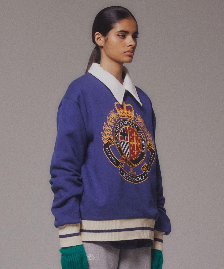 Minasu Menasoo Heritage Heavy Sweatshirt_Blue_Fleece-Lined Fabric