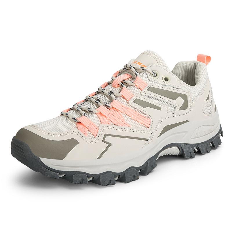 Outdoor Hiking Shoes Men's and Women's Large Size Soft Sole Mesh Lightweight Hiking Shoes Non-slip Breathable Casual Sports Shoes