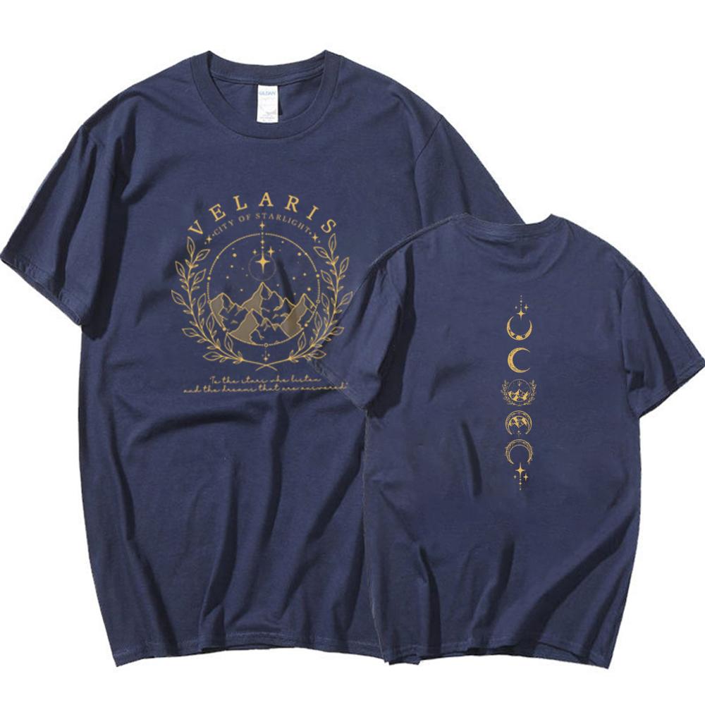 Velaris Skjorta Velaris Stjärnljusets Stad Nattens Hov Skjortor SJM Merch ACOTAR T-shirts Unisex Trendiga Harajuku Casual Toppar