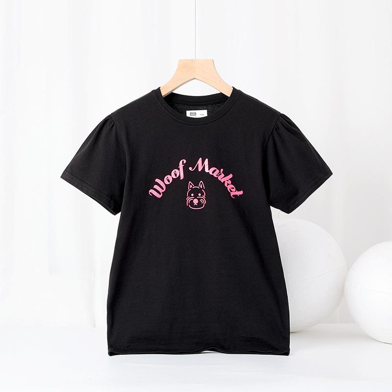 Summer children's T-shirt Korean version of the new girls short sleeve CuHK children breathable fashion printed top girls short sleeve T-shirt