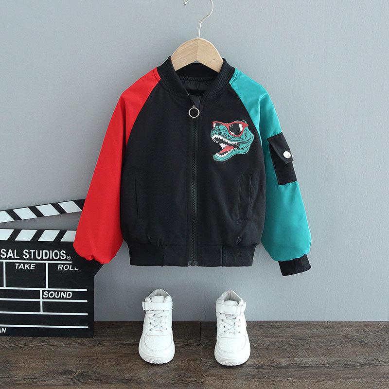 Clothes Children Outerwear Baby Childrens Windbreaker Coats Spring And Autumn Cartoon Dinosaur Jackets Boys Fashion Jacket