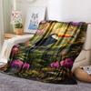 1PC Seasonal Toucan Art Print FlAannel Blanket, High Quality Comfortable for All Seasons, Home Decor, Warmth and Comfort