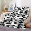 Football Pattern Blanket Warm  Retro Blankets for Beds Bedroom Living Room Sofa Blanket Travel Picnic Blanket Travel, Office