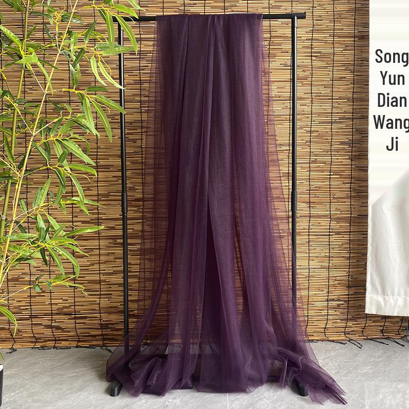 Weißer Gaze-Hochzeitsbogen & Deckenbehang – Chinesischer Stil Außen-Foto-Hintergrund