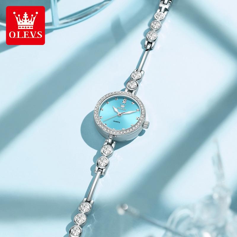 OLEVS Women Watches Stainless Steel Luxury Original Elegant Quartz Watch Waterproof Luminous Watches For Woman