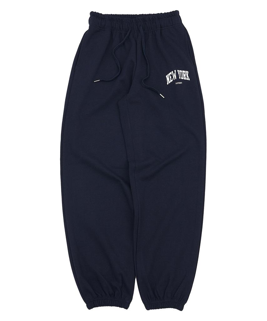 PAPERBOY Basic New York Wide Jogger Pants - Navy (Type A)