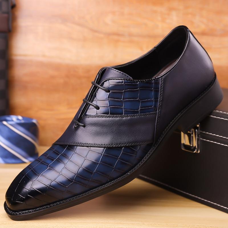 Fashion Big Size Cow Leather Derby Shoes for Men Designer Spring Autumn Soft-soled Casual Men's Shoe Fashion Business Male Dress Shoes
