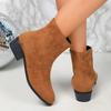 Ladies Shoes 2024 Plus Size Modern Women's Boots Outdoor Ankle Boots Women Round Toe Low Heel Side Zip Shoes Women Zapatos Mujer