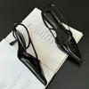 Fashion 2025 New Footwear Wine Red Women Pumps Heels Shoes Female Buckle Strap Fashion Pointed Toe Ladies Medium Heels Shoes Big Size