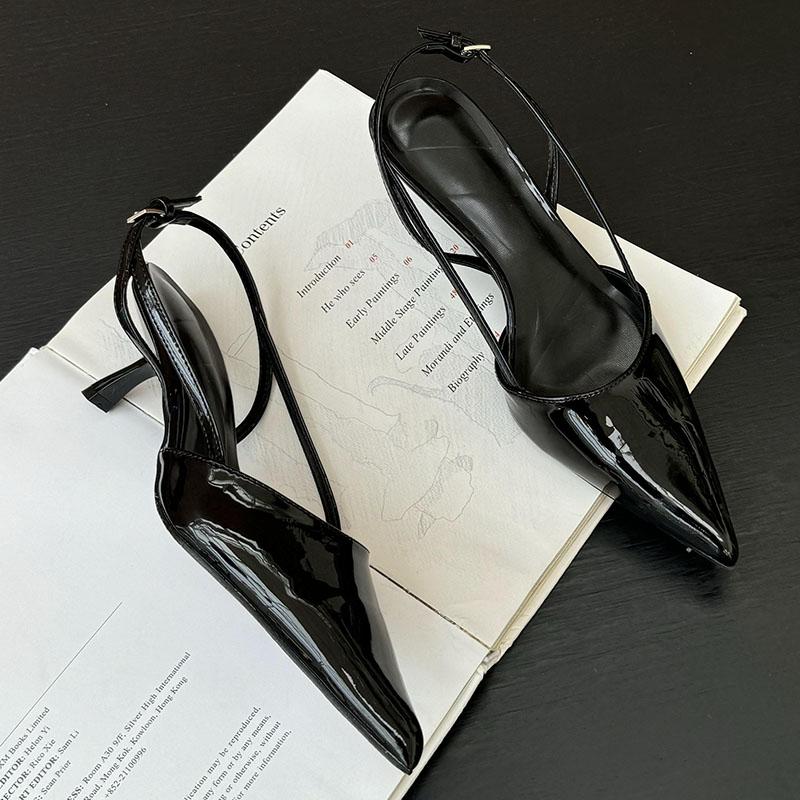Fashion 2025 New Footwear Wine Red Women Pumps Heels Shoes Female Buckle Strap Fashion Pointed Toe Ladies Medium Heels Shoes Big Size