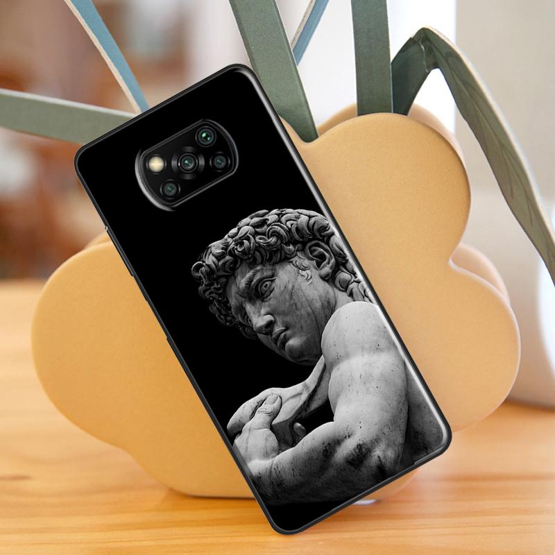 Greek Aesthetics Plaster Statue For POCO X3 GT F1 F2 F3 M3 M4 X3 Pro Phone Cover For Xiaomi Mi 11T Pro 10T 11 Lite Coque