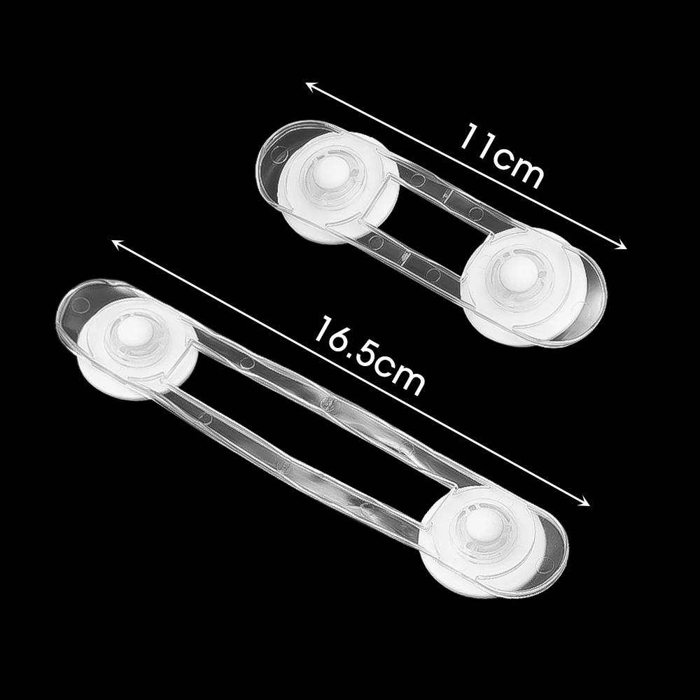 5pcs Baby Transparent Safety Locks Anti-opening Cabinet Open Glass Cabinet Safety Lock Anti-clip Hand Door Lock Fixing Clips