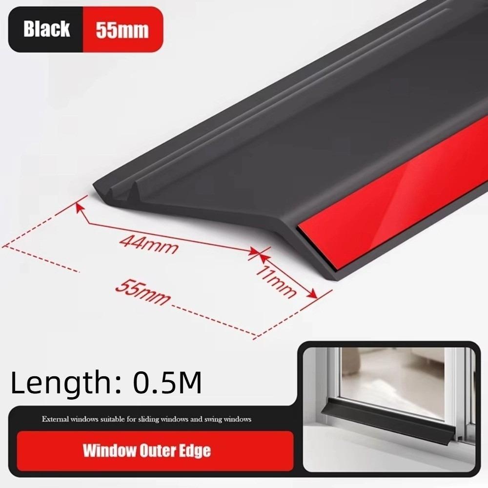 Ainproof Water Backflow Window Water Blocking Bar Rubber Window Edge Waterproof Sealing Strip Sealing Function Water Deflector