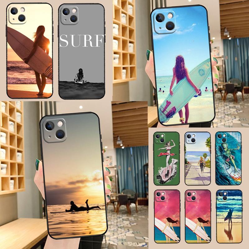 HAWAII BEACH SURF GIRL SURFING ART Case For Oppo A40 A60 A80 A5 Pro A15 A16 A17 A57 A77 A94 A74 A54 A76 A96 A18 A38 A58 A78 A98