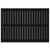 Wall Mounted Headboard in Black 127.5 x 3 x 90 cm Solid Pine Wood