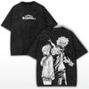 Toga Himiko My Hero Academia Dabi Manga T-shirt Trendy Washed Y2K Oversized Clothes Men's Women's Clothing Cotton Casual Tee Top