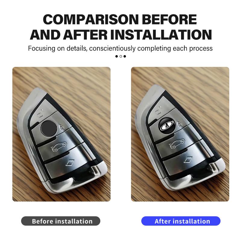 14mm Car Key Emblem Auto Control Keychain Sticker Accessories For Lada Vesta Granta Vesta Niva 4X4 Largus Vaz Samara 2110