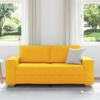 Two Seater Sofa Light Yellow 180 X 77 X 82 Cm Corduroy Fabric