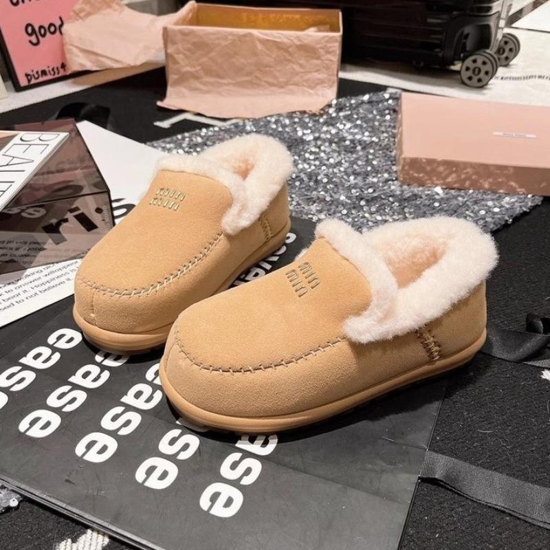 Fashion Women Platform Suede Flats Fur Shoes Winter Warm Plush Cotton Shoes Woman Brand 2025 Trend Casual Cozy Walking Zapatillas Mujer