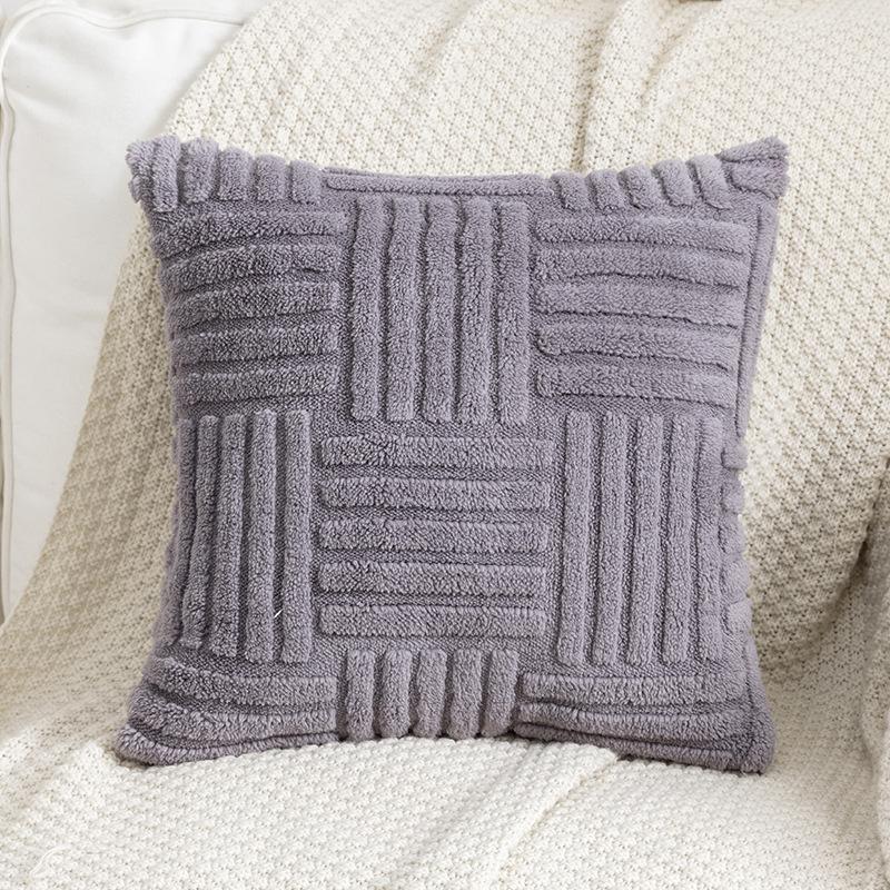 2pcs, Soft Corduroy Aesthetic Throw Pillow Covers, 18in*18in, Farmhouse Corduroy Striped Patchwork Windmill Textured Square Cushion Covers