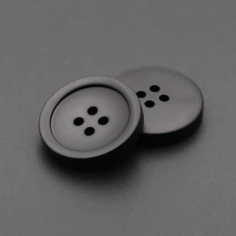 Resin Round Black Buttons Versatile Men'S And Women'S Clothes Coat Trench Coat Buttons Suit Suit Pants Jacket Buttons