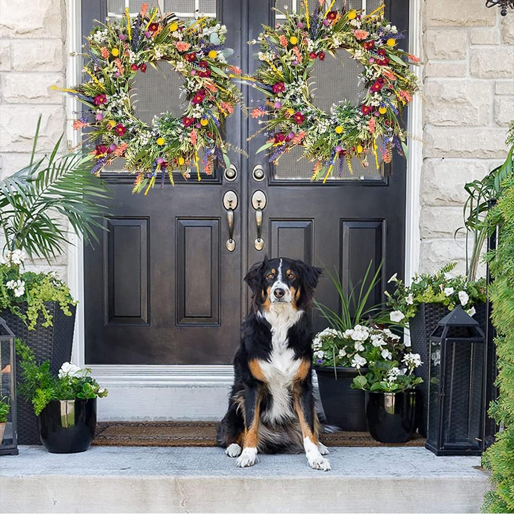 New 50cm Decor Wreath Beautiful Artificial Spring Summer Wreath Home Decoration